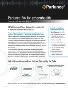 Parlance IVA for Athenahealth Cover