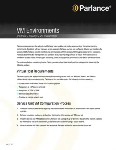 Parlance VM Environments